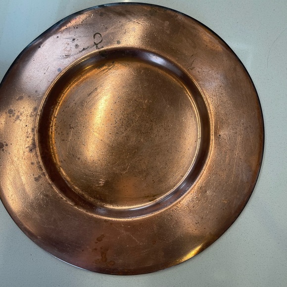 $360 set of 6 solid copper vintage plates 11.5” platter charger craftsman - Picture 3 of 14
